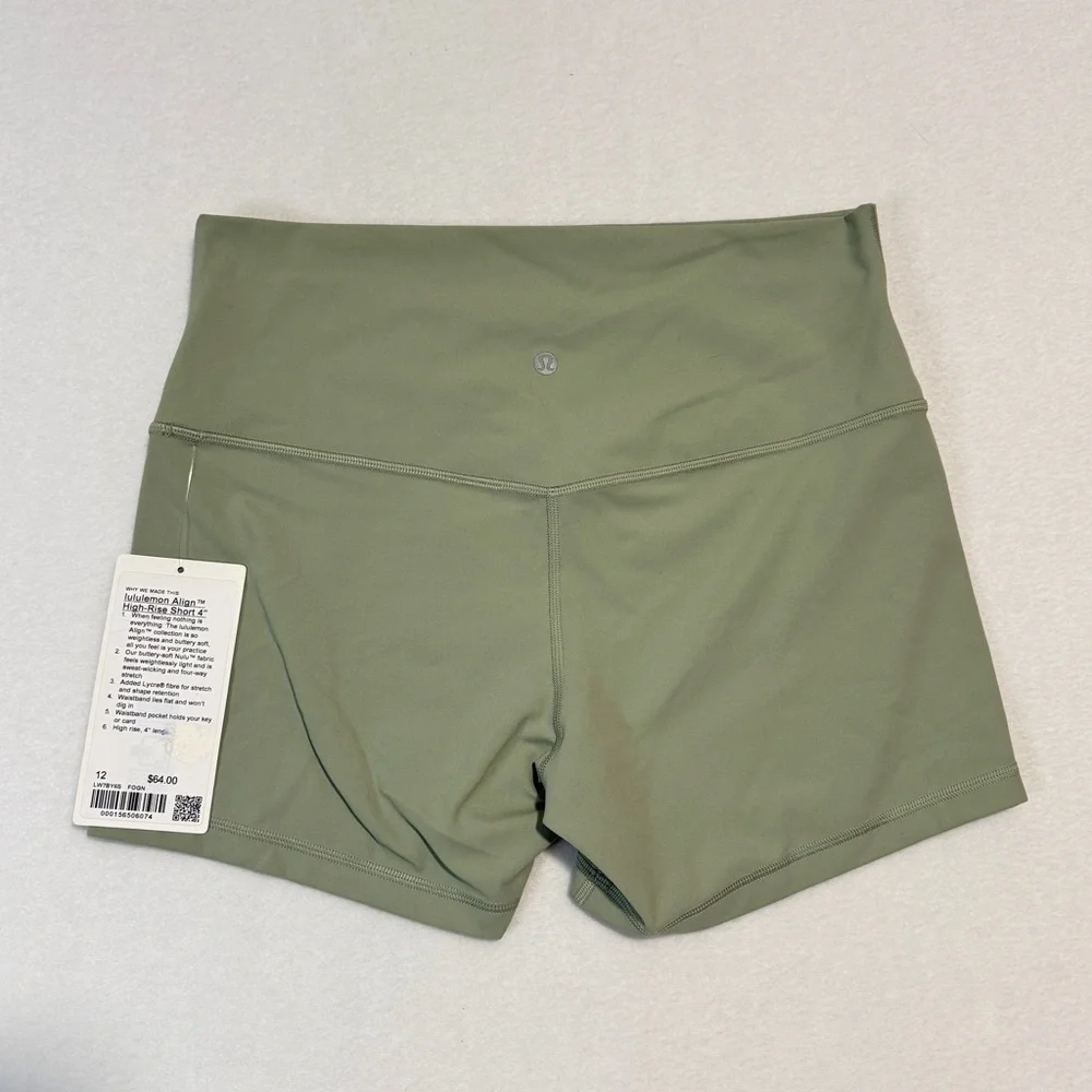Lululemon Athletica Green Align Biker Shorts Size 12